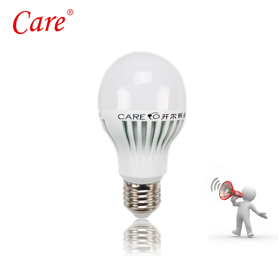 Care LED Voice/Sound Sensor Lamp Bulb Smart 5W E27 6500K Sound and Light Control Bulbs for Hallway/Staircase | Освещение