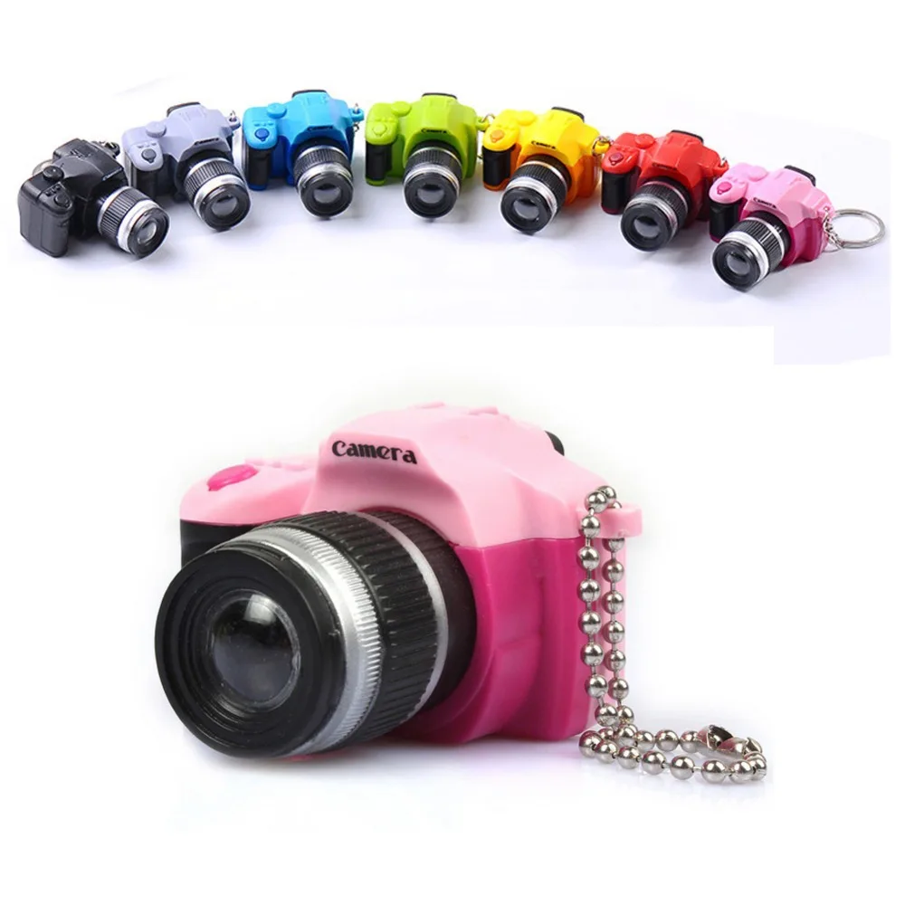 Светодиодный Камера мигающие игрушки для детей цифровая брелок световой звук