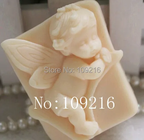 

wholesale!!!1pcs 6.5x6.2x3.1cm Angel (ZX5555) Silicone Handmade Soap Mold Crafts DIY Moulds