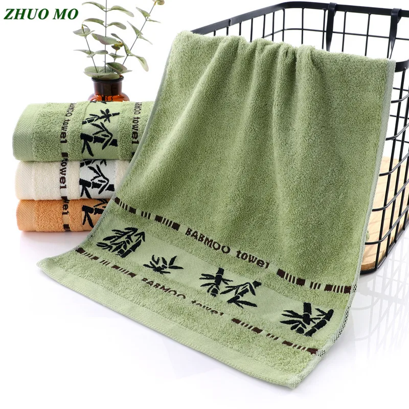 

Bamboo Fiber Face Towel Thick Super Absorbent Bathroom kitchen Towels For Adults 34x75cm toallas serviette recznik handdoeken