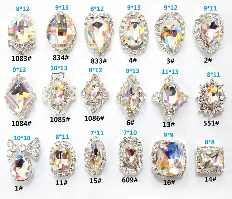 20 штук новый овальный кристалл горного хрусталя Алмазный Блеск сплав Дизайн