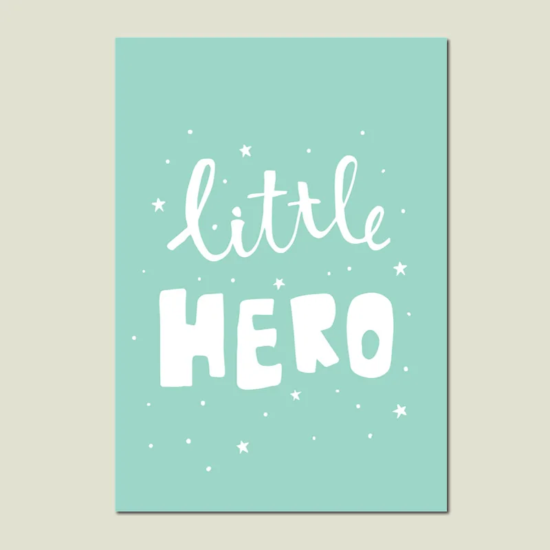 Постер Little Hero скандинавский декор для детской спальни настенные художественные