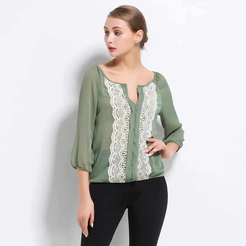 Женские блузки летние кружевные шифоновые повседневные топы модные женские