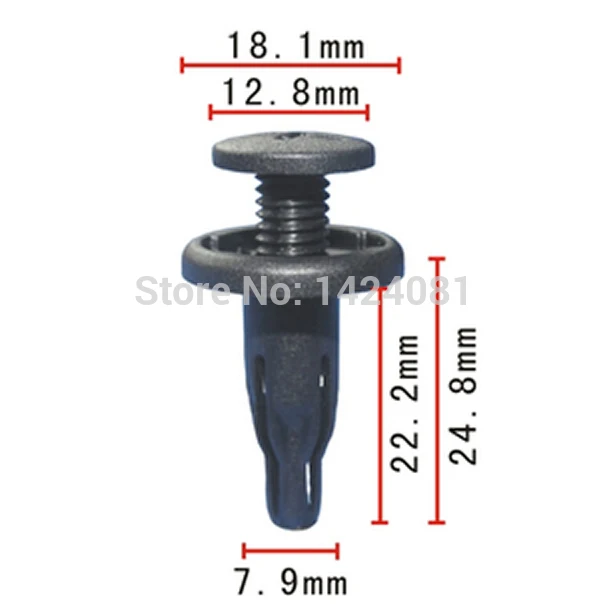 

100x OEM Nylon Fastener Rivet Push-Type Retainer Clip for Accord 90+ (18x21.6x8mm) 90505-SM4-003 90505SM4003