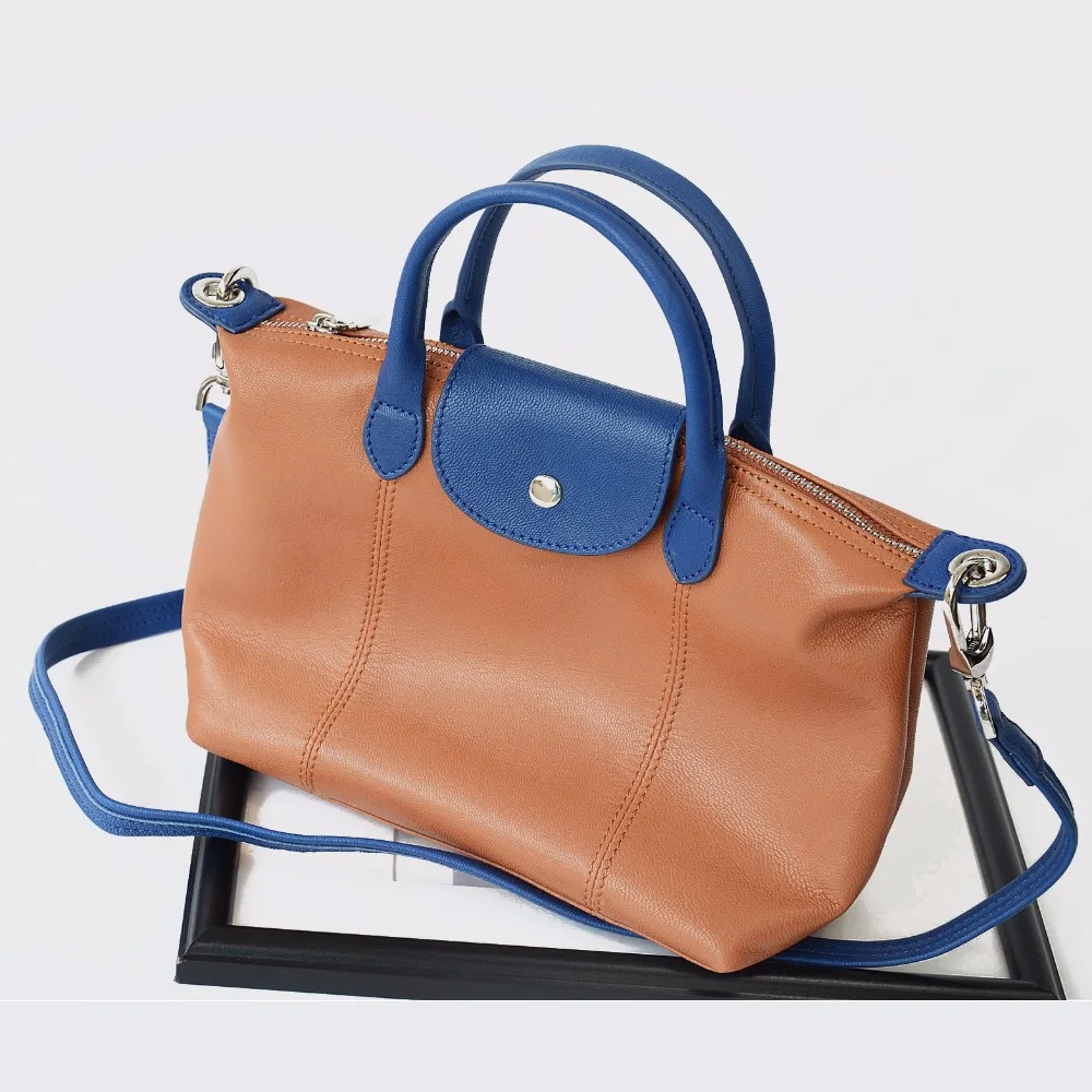 2017 Hobos Роскошные Сумки Женские Дизайнер Мягкой Овчины Плеча Коричневый Офис Леди