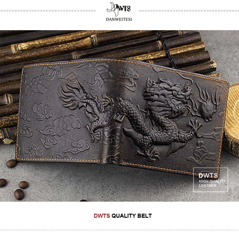 [DWTS100% Для мужчин S Пояса из натуральной кожи кошельки Короткие Двойные кошелек