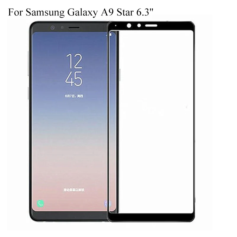 

2 шт. 9H полноразмерная Защита экрана для Samsung Galaxy A9 Star 6,3 ''полное покрытие Защитная пленка Закаленное стекло для Galaxy A 9 Star