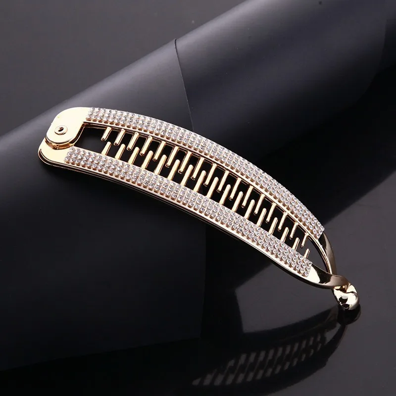 

Long Hair Accessories Hair Barrettes Elegant Banana Clips Rhinestone Ponytail Hairpins Hair Clip Clamp For Women