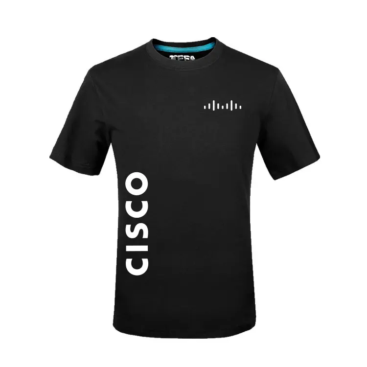 Для мужчин и женщин Новое поступление летняя футболка Cisco однотонные топы с