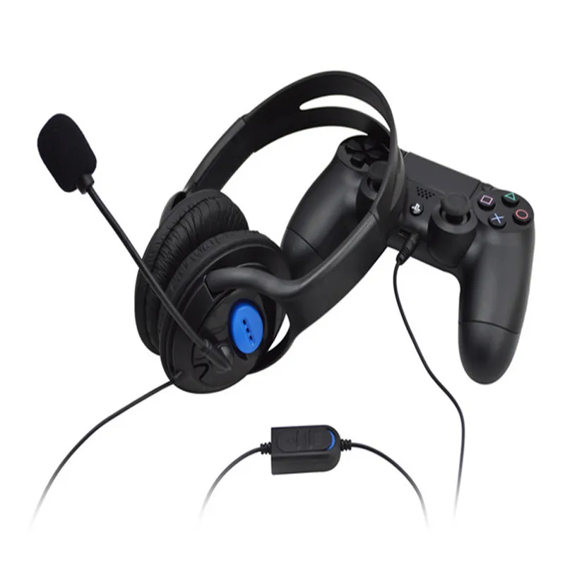 Проводная игровая гарнитура наушники с микрофоном для PS4 ПК ноутбука телефона 4