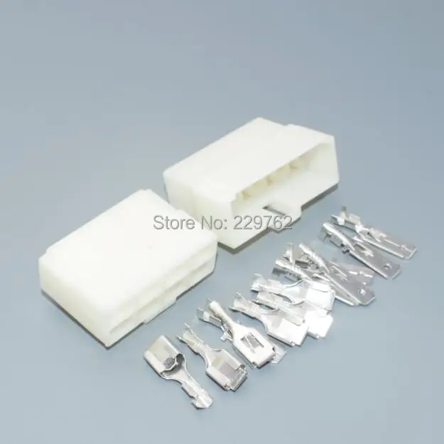 shhworldsea 5Sets total 90PCS Kit 8p 8 Pins Way Male Female Connectors 6.3mm Terminal for Motorcycle Car ATV Scooter Boat | Автомобили и