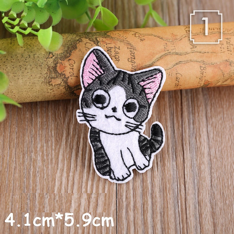 PGY Cartoon Cat Sew Patches Chi's Movie Stars Patch Iron On For Clothing Child clothes Coat Diy Ironing Stickers H | Дом и сад