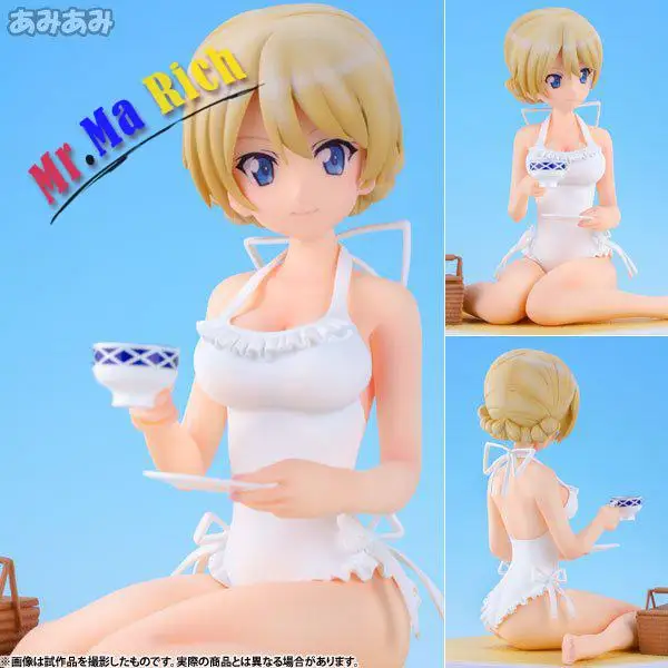 Аниме Девушки унд панзер Дарджилинг волна пляж Queens сексуальная фигурка ПВХ