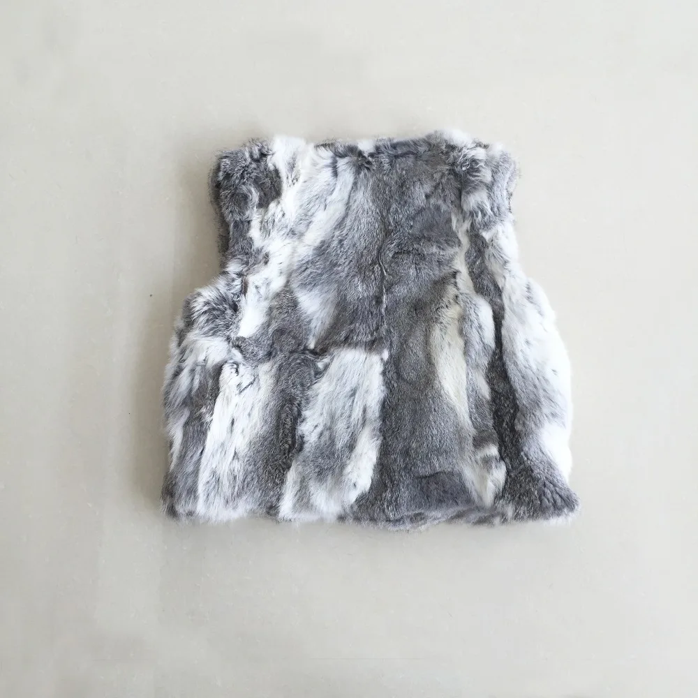 2019 Топ бренд натуральный кроличий мех короткий жилет завод высокого качества