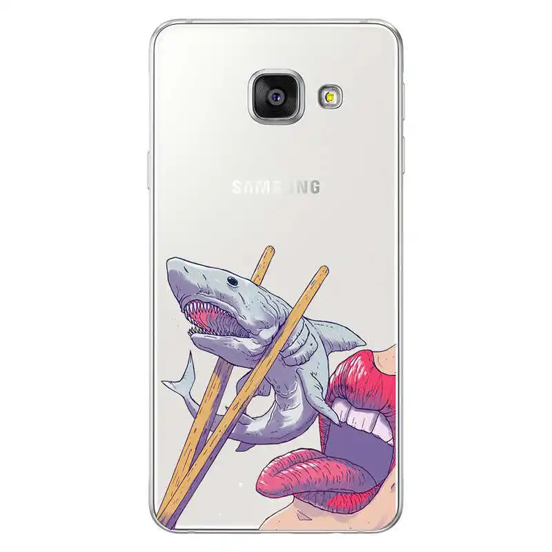 Горячая бренд дизайн Акула Животные чехол для SamsungS6 S7 край S8 плюс A3 A5 A7 J3 J5 J7 2016 2017