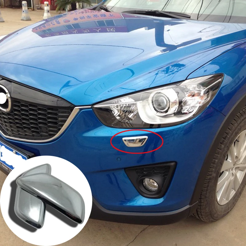 Авто аксессуары подходят для Mazda CX-5 CX5 2012 2013 ABS хромированные, для передних фар для очистки накладка 2 шт