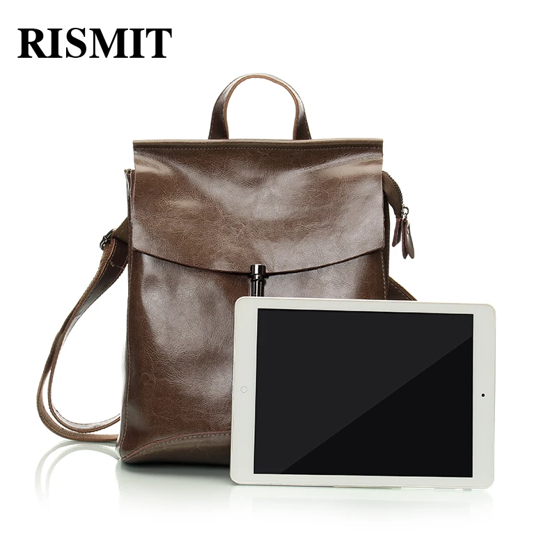 РАСПРОДАЖА RISMIT Натуральный коженый женский рюкзак а таже можно использовать как