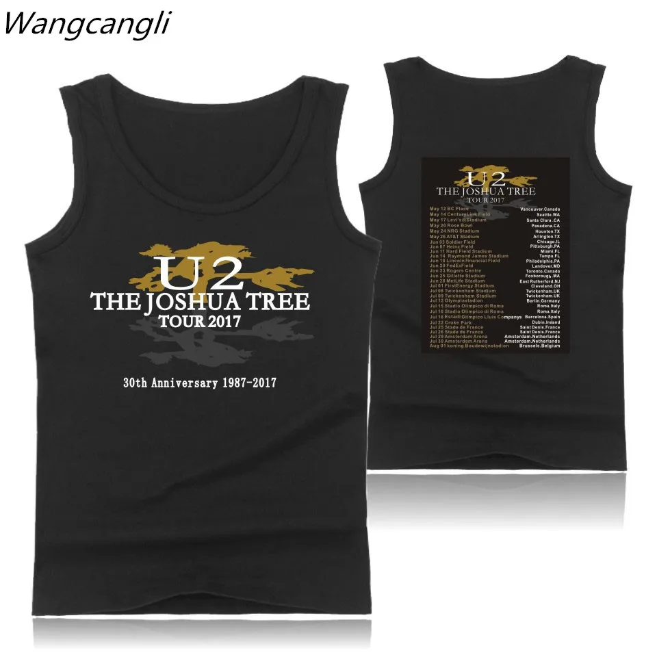 The U2 Vest The UK Super Rock Music Band mens tank tops shirt summer gym vest cotton bodybuilding tank top men fitness clothing