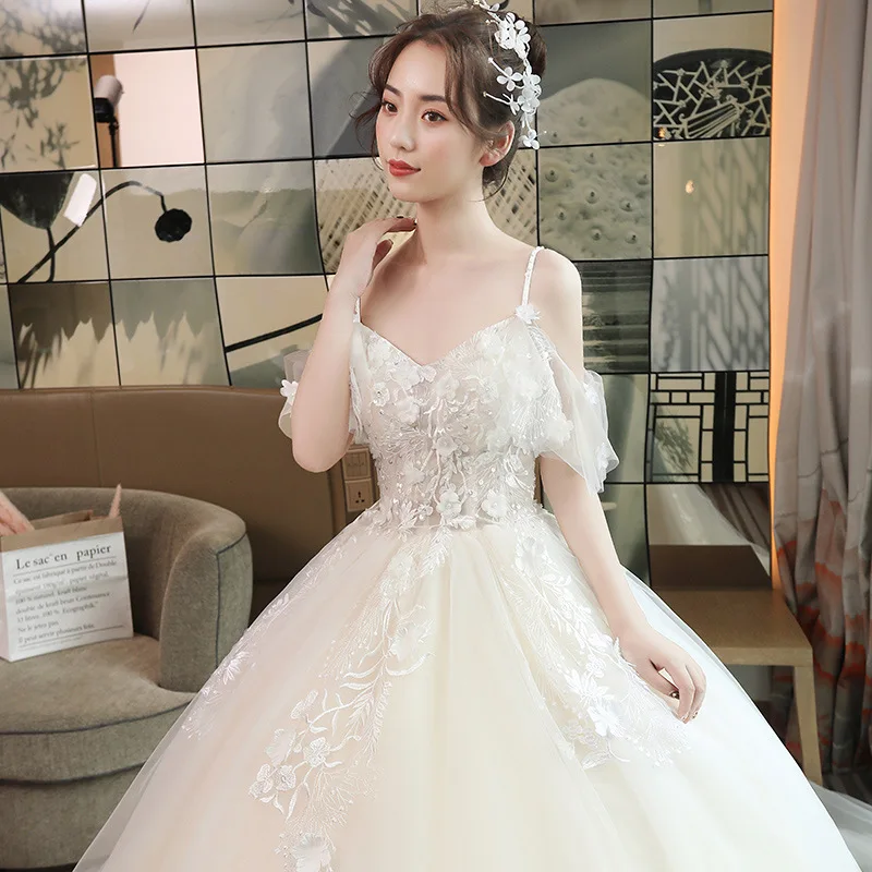 2020 Новые Роскошные свадебные платья с открытыми плечами Vestido De Noiva Тюль