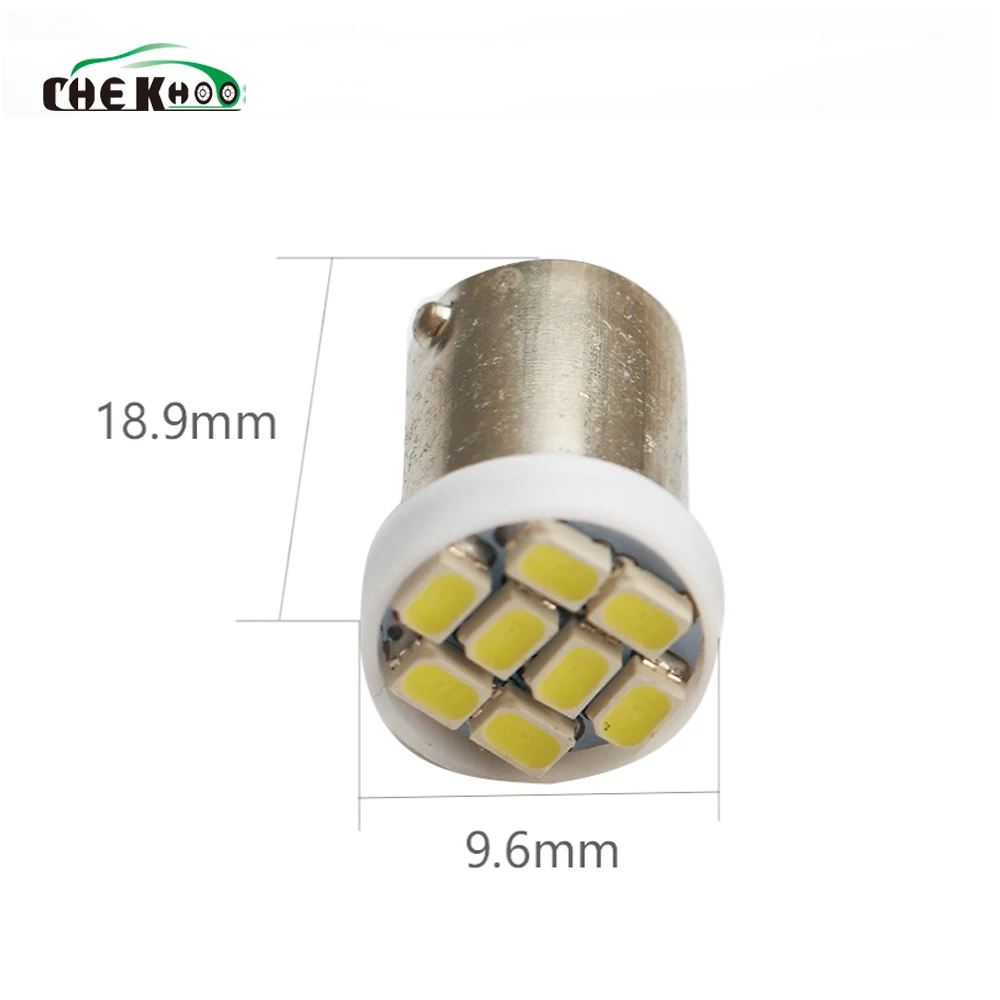 100 шт. автомобильный светильник BA9S 3020 1206 8SMD комнатного светодиодного