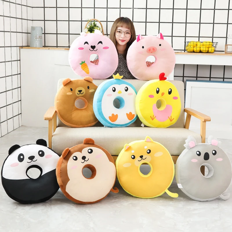 DDWE 40*35 см милые животные кукла Пончик плюшевая подушка мягкая игрушка малыш
