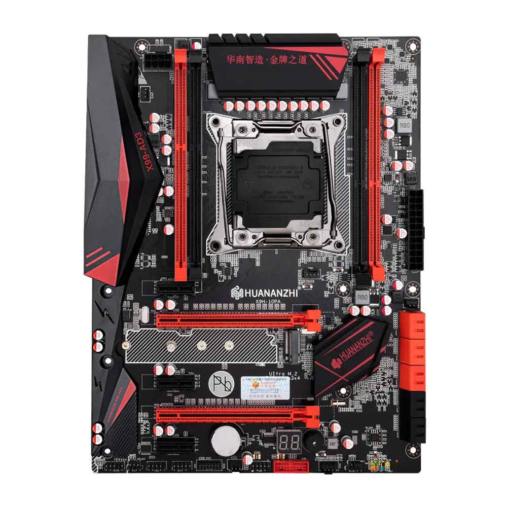 Материнская плата HUANANZHI X99 LGA2011-3 со слотом M.2 NVMe скидка материнская плата с процессором Xeon E5 2678 V3 ram 64G(4*16G) 1866 REG ECC