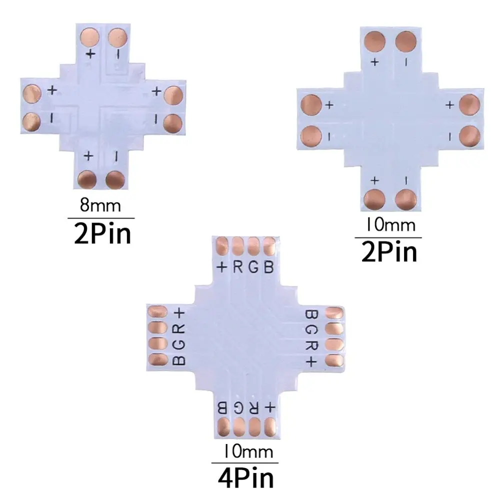 Разъем для светодиодной ленты 4pin 10 мм T L форма чип адаптер RGB полосы света 5 шт./лот