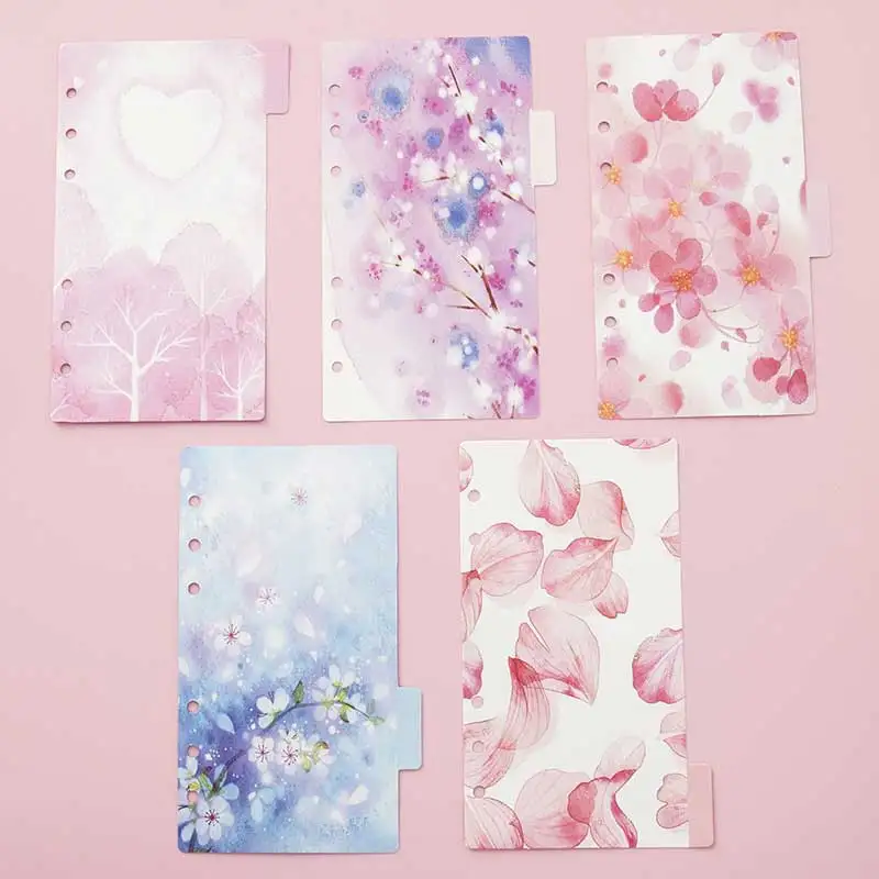 5 шт./компл. A5 A6 повестки дня ежедневник filofax индексный разделитель Тетрадь