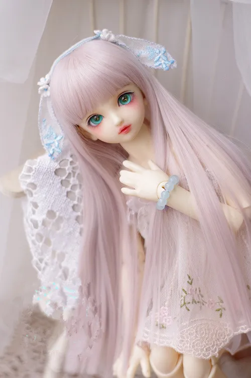 Длинные прямые розовые парики для кукол доступны 1/8 1/6 1/4 1/3 BJD SD DD MDD аксессуары