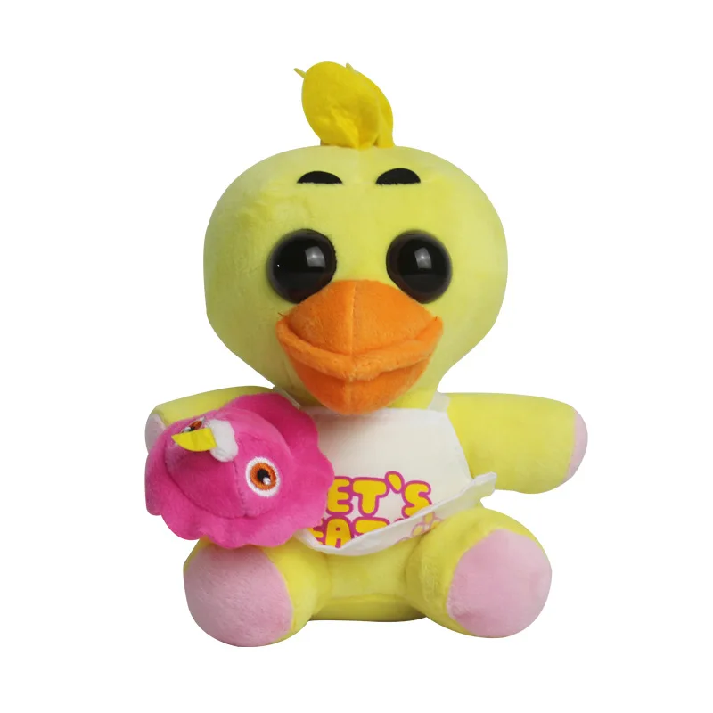 15cm Yellow Chica 15 см пять ночей у Фредди FNAF плюшевые игрушки медведь Фредди Бонни и Чика Фокси Мягкая Подвеска для ключей мягкие игрушки куклы Подарки - Цвет: 15cm Yellow Chica