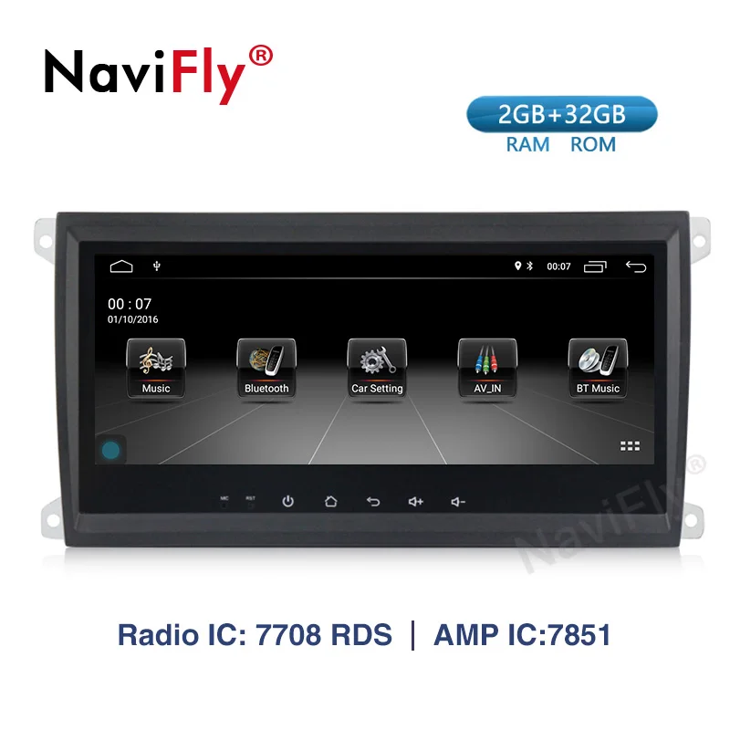 NaviFly Android 9 1 32G ROM автомобильный аудио gps навигатор для Porsche Cayenne 2003-2010 с FM AM радио