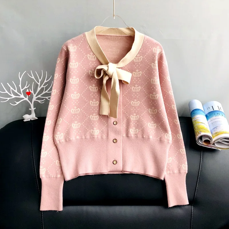 Werynica кардиган кофта женская кофты одежда женская осень хлопковый кашемир мягкий Бант для женщин кардиган вязаный лонгслив женский вязаное пальто теплый