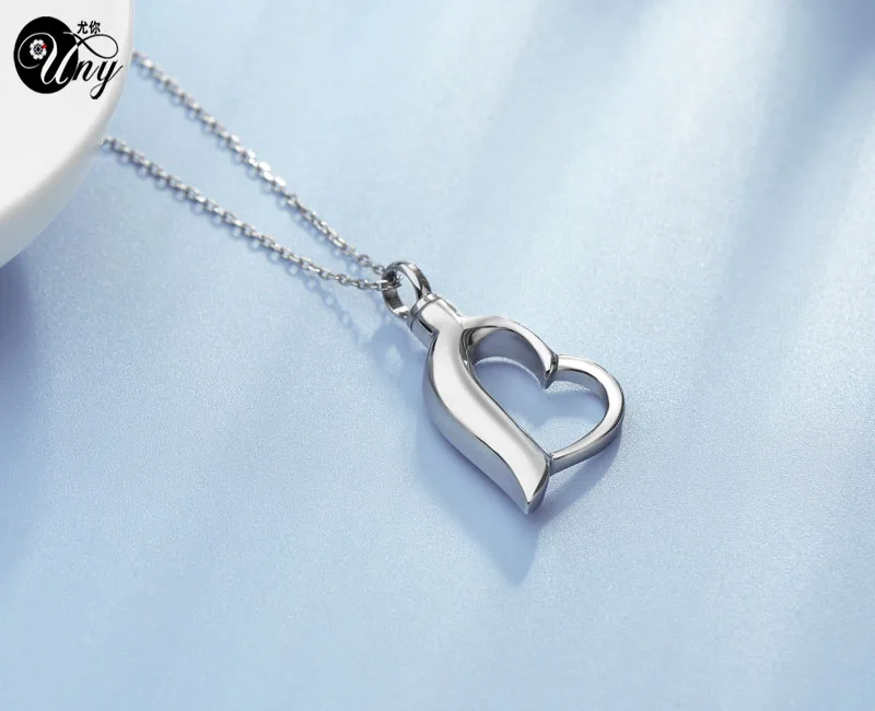 Uny Ожерелья Подвески в форме сердца Кремации Ювелирных Изделий урну пепел