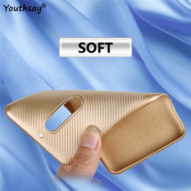 Carbon Fiber Case For Nokia 5 Silicone Brushed Soft TPU Protective Nokia5 Phone Cover Shell Funda Youthsay | Мобильные телефоны и