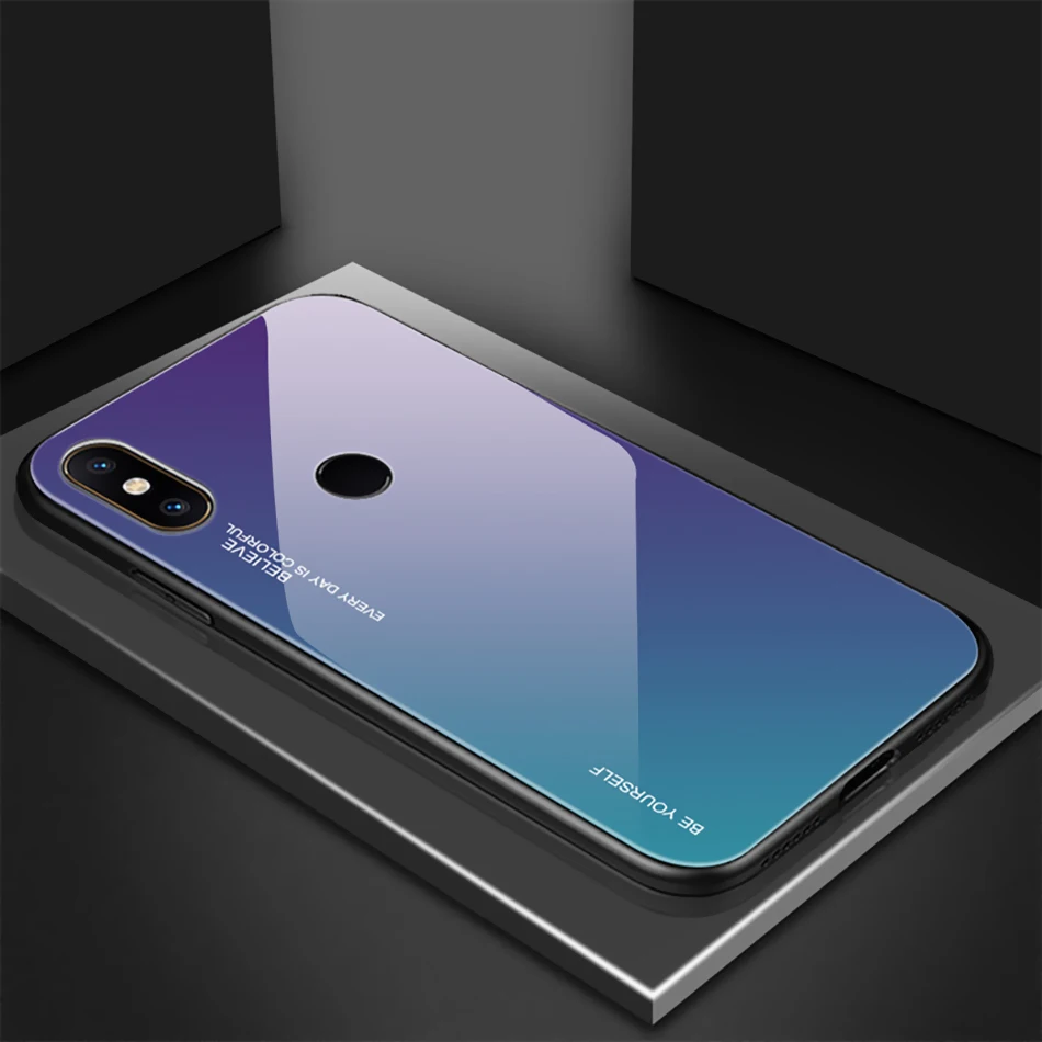 Стеклянный чехол для Xiaomi Redmi Note 7 6 5 Pro Gradient Цвет Закаленное стекло Чехол для Xiaomi Mi 9 se 8 A2 Lite A1 6a Max 3 Mix Xaomi Funda Capa