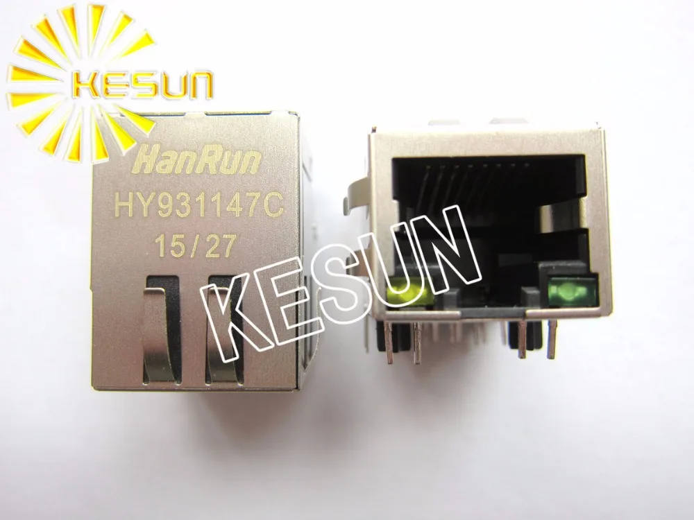 

120 шт. x HY931147C RJ45 щит типа с трансформатором 1000 м PCB прямоугольный Модульный сетевой разъем LAN разъем