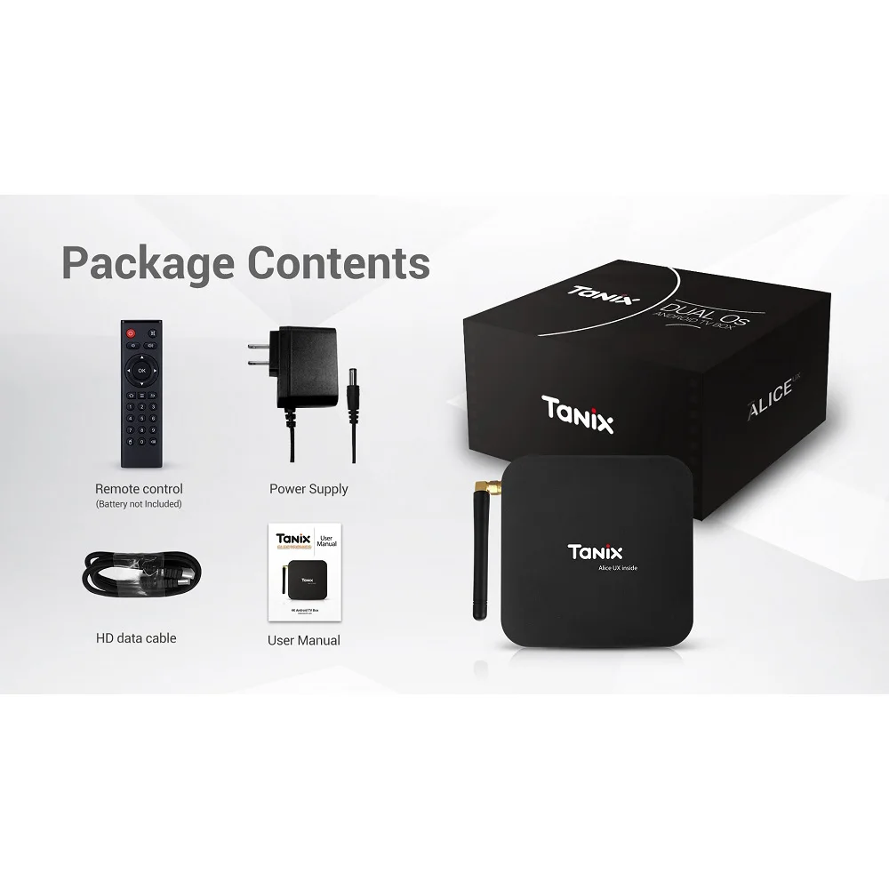 ТВ-бокс Tanix TX6 android 9 0 Allwinner H6 4 Гб DDR3 32 ГБ/64 EMMC 2 ГГц 5 wifi BT4.1 поддержка 4K H.265 Bluetooth |