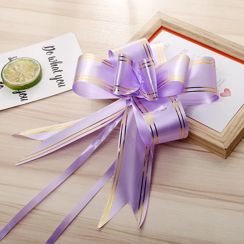 light purple 10 шт. Weding подарки для гостей DIY Pull луки подарок ленты День Святого Валентина подружки невесты подарочные свадебные сувениры и подарки персонализированные - Цвет: light purple