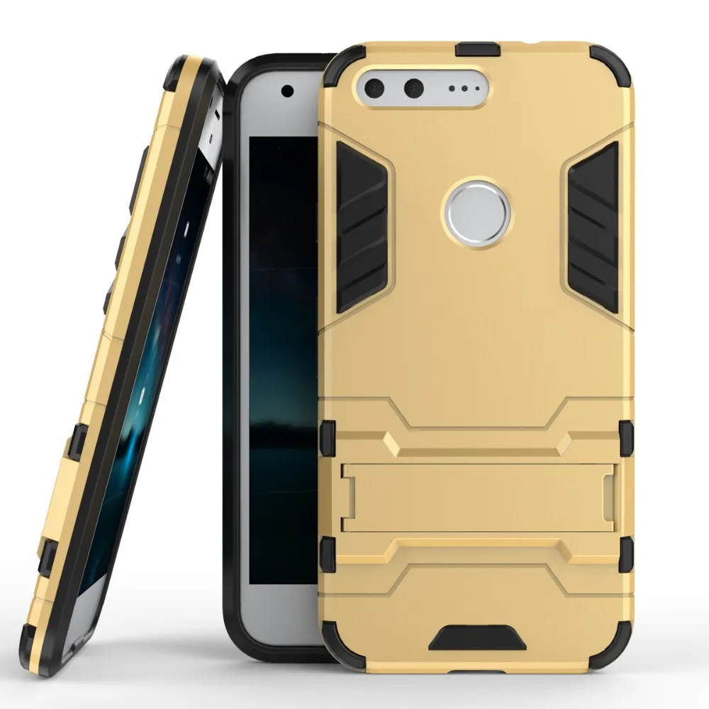 New Rugged Armor Case for Google Pixel XL Tough Shockproof Shield Armour with Bracket Kickstand fundas | Мобильные телефоны и