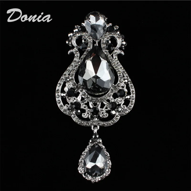 Женская большая брошь в европейском и американском стиле с подвеской из