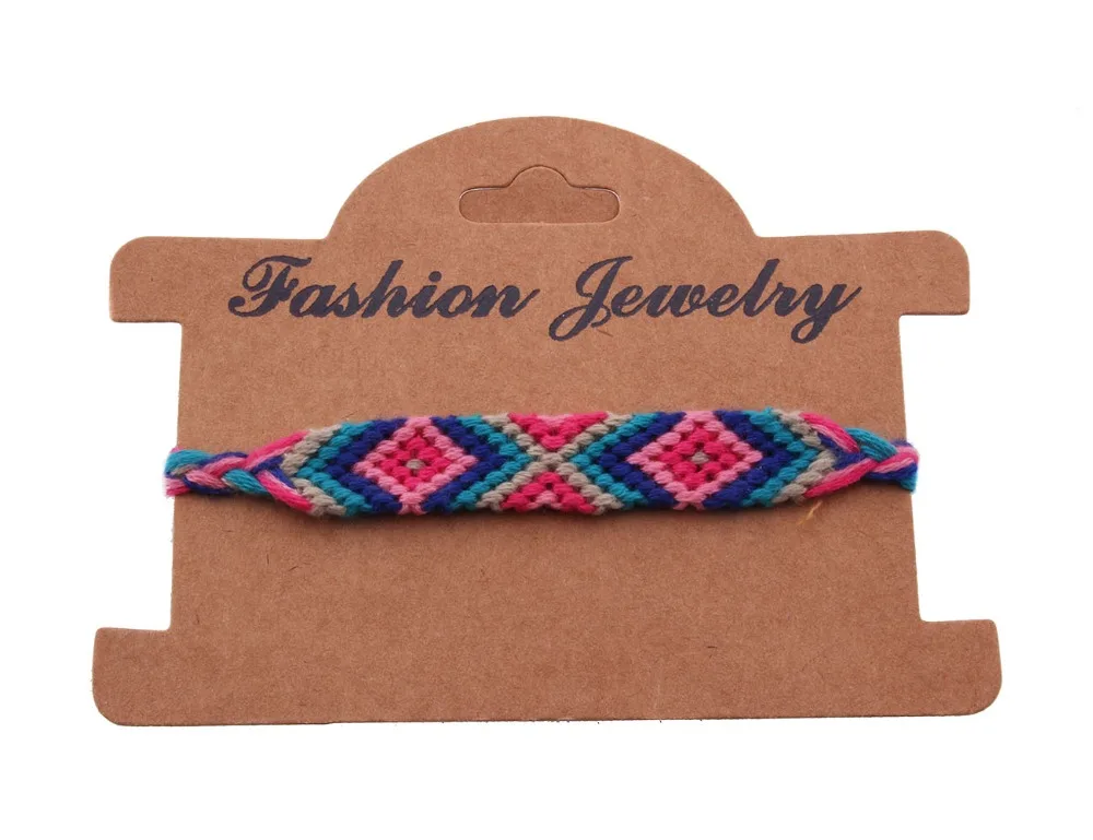 Многострунный красочный тканый браслет дружбы boho шикарный короткий X призматическая вышивка нить Плетеный моющийся wayuu браслет ее