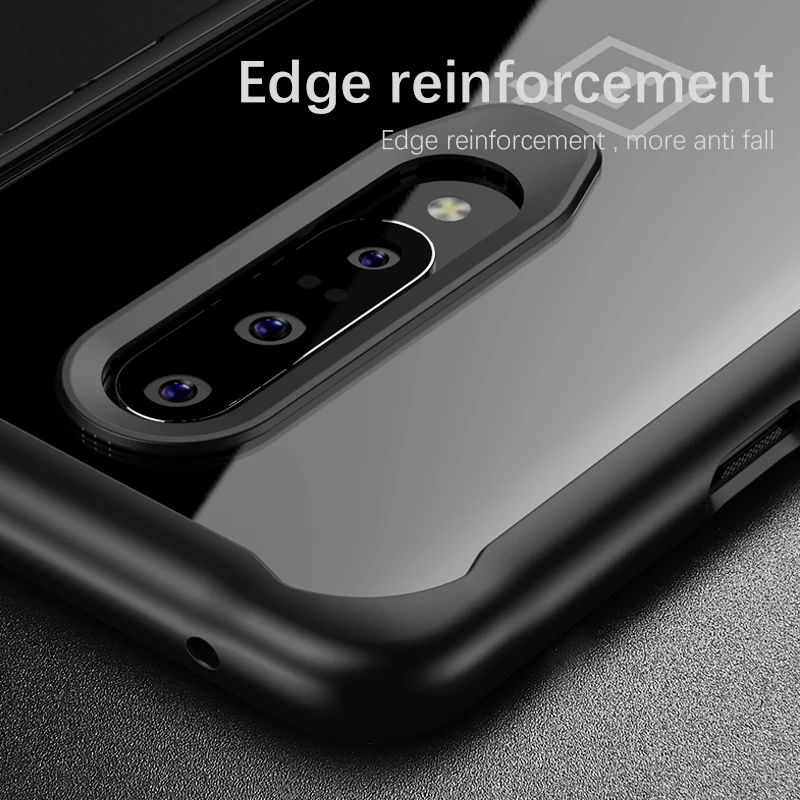 Чехол для Oneplus 7 Pro роскошный мягкий ТПУ + ПК ударопрочный Прозрачный чехол One plus 7Pro