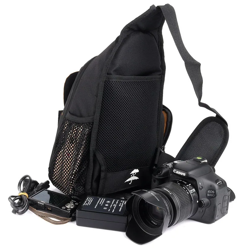 Сумки для цифровой зеркальной камеры Sling Shoulder Video Photo DSLR чехол водонепроницаемый с дождевиком для Nikon Canon
