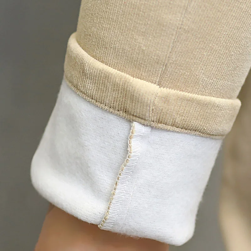 Женские вельветовые брюки утепленные штаны с вельветовой подкладкой эластичные