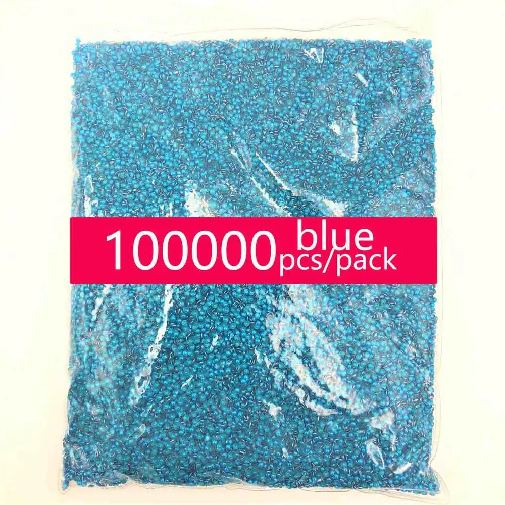 Новинка 100000 шт./пакет 3D strass 3D 2,0 мм круглые металлические шпильки блестящее украшение для ногтей, со стразами Outlooking - Цвет: 100000 blue