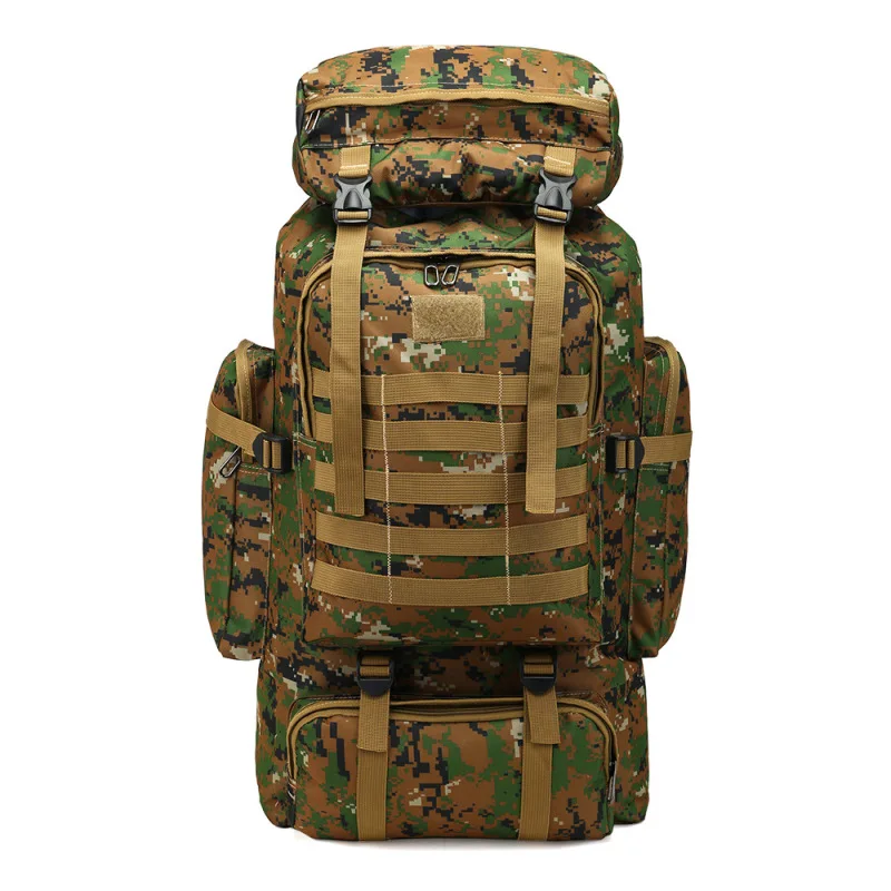 

Outdoor Backpack Tactical Camouflage Sports Backpack 80L Waterproof Mountaineering Bag Hiking Bag Adjustable Backpack