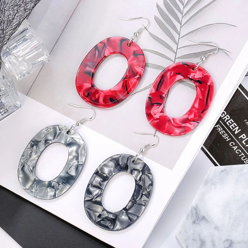 Женские леопардовые висячие серьги из акриловой смолы ювелирные украшения для