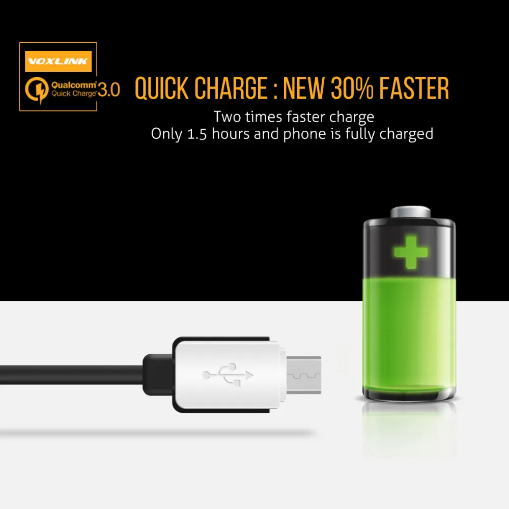 [Qualcomm Сертифицированный] voxlink Quick Charge 3.0 полный 18 Вт USB Turbo стены fast Travel Зарядное