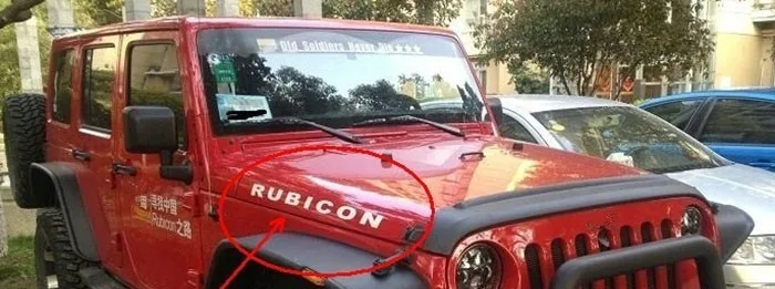 Sansour 2 шт. спортивный Двигатели для автомобиля капот крыло сторона "Rubicon" характер Стикеры Наклейка виниловая для Jeep Wrangler Unlimited TJ JK