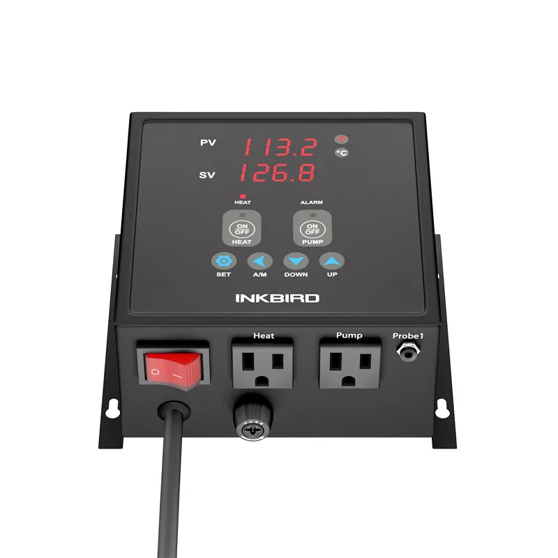 Inkbird Plug-N-Play PID контроллер температуры Термостат IPB-16S Предварительно проводной цифровой домашний пивоваренный контроллер с 2 вилками